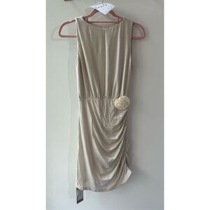 Ogl Women's Black Sleeveless Ruched Mini Dress xs. 222